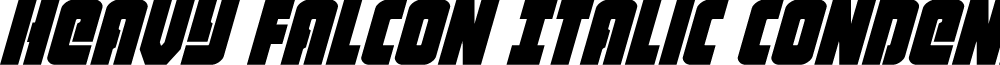 Heavy Falcon Italic Condensed