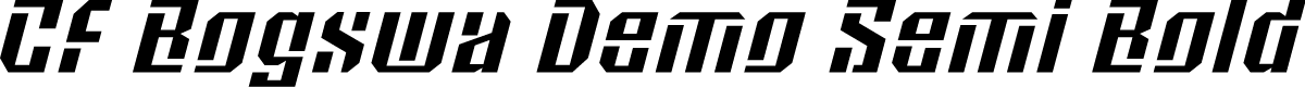 CF Bogswa Demo Semi Bold Italic