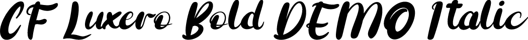 CF Luxero Bold DEMO Italic
