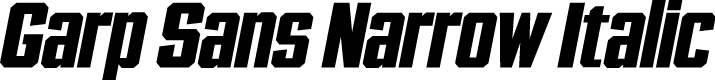 Garp Sans Narrow Italic