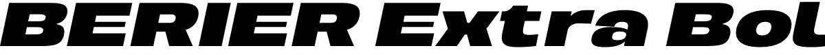 BERIER Extra Bold Oblique