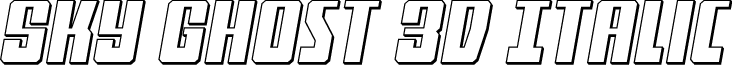 Sky Ghost 3D Italic