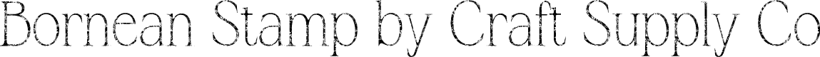 BorneanStamp-Regular Demo