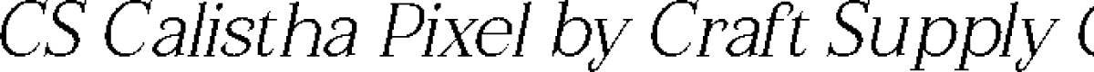 CS Calistha Pixel Regular Demo