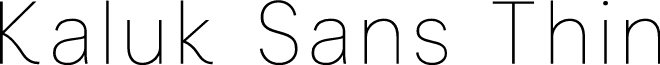 Kaluk Sans Demo Thin