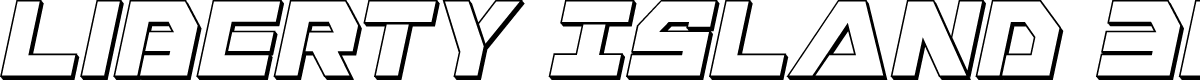 Liberty Island 3D Italic
