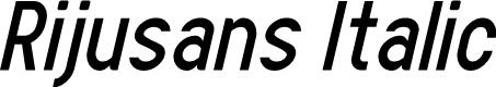 Rijusans Italic