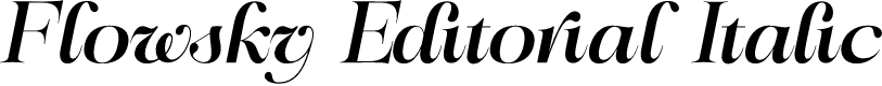 Flowsky Editorial Italic