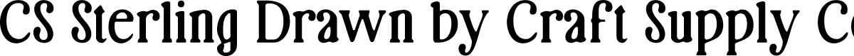 CSSterlingDrawn-Regular Demo
