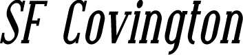 SF Covington Cond Bold Italic