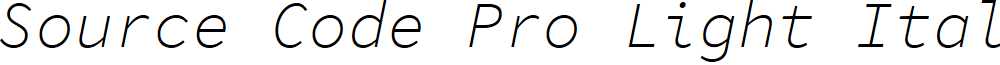 Source Code Pro Light Italic