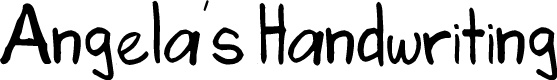 Angela's Handwriting
