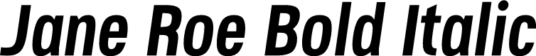 Jane Roe Bold Italic