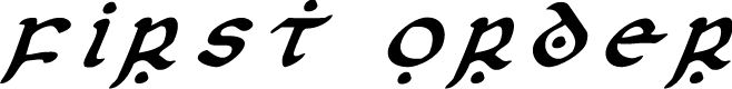 First Order Title Italic