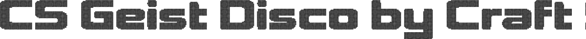 CSGeistDisco-Regular Demo