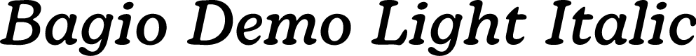 Bagio Demo Light Italic