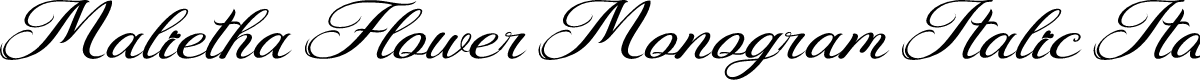 Malietha Flower Monogram Italic Italic