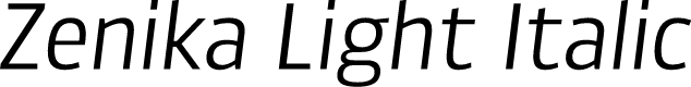 Zenika Light Italic