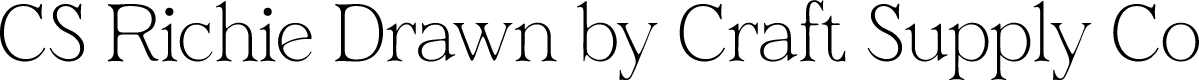 CSRichieDrawn-Regular Demo