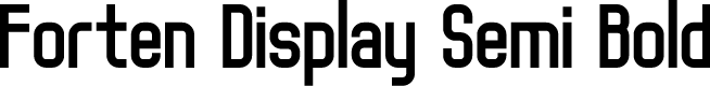 Forten Display Semi Bold