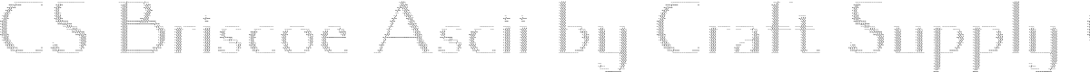CS Briscoe Ascii Regular Demo