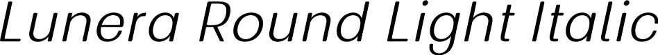 Lunera Round Light Italic