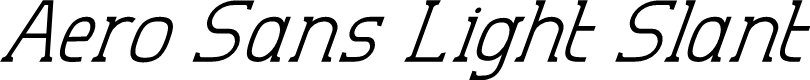 Aero Sans Light Slant