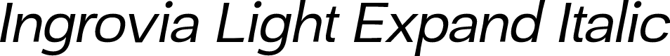 Ingrovia Light Expand Italic