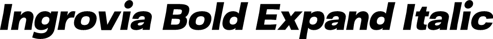Ingrovia Bold Expand Italic