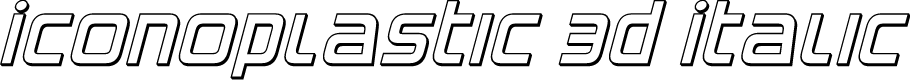 Iconoplastic 3D Italic