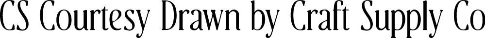CSCourtesyDrawn-Regular Demo