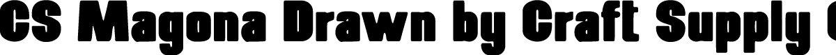 CSMagonaDrawn-Regular Demo