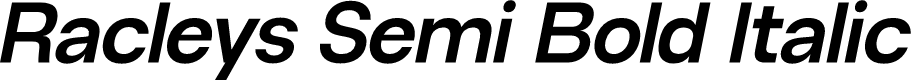 Racleys Semi Bold Italic