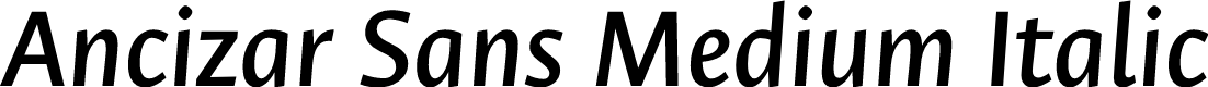 Ancizar Sans Medium Italic