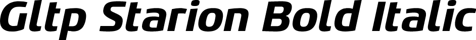 Gltp Starion Bold Italic