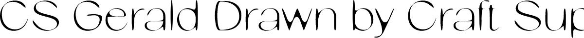 CSGeraldDrawn-Regular Demo