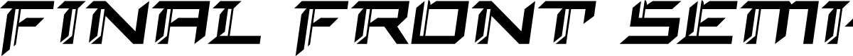 Final Front Semi-Italic
