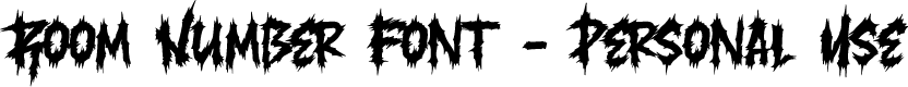 Room Number Font - Personal Use