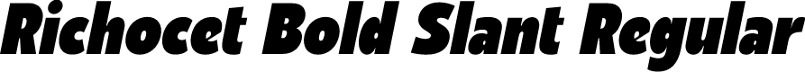 Richocet Bold Slant Regular