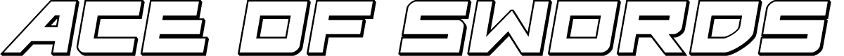 Ace of Swords 3D Semi-Italic