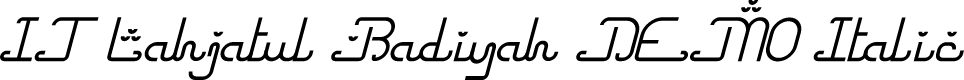 IT Lahjatul Badiyah DEMO Italic