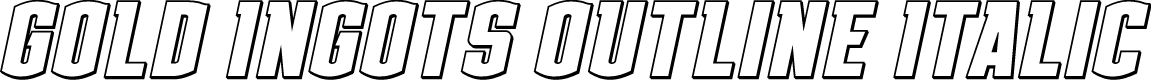 Gold Ingots Outline Italic