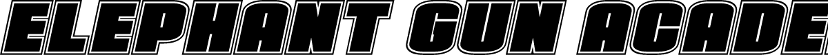 Elephant Gun Academy Italic