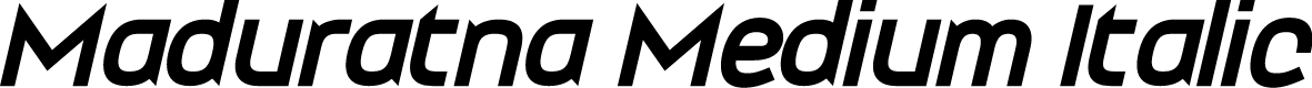 Maduratna Medium Italic
