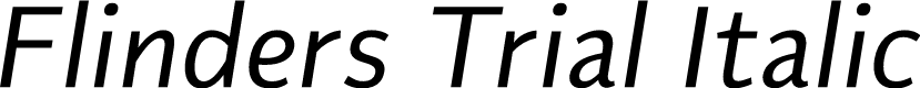 Flinders Trial Italic