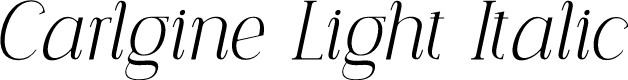 Carlgine Light Italic