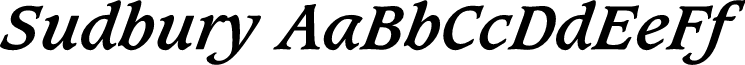 Sudbury Book Bold Italic