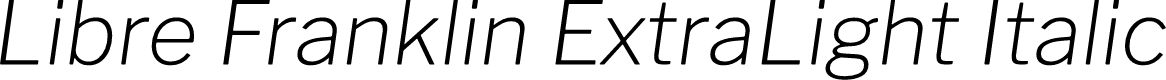 Libre Franklin ExtraLight Italic