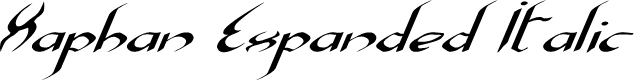 Xaphan Expanded Italic