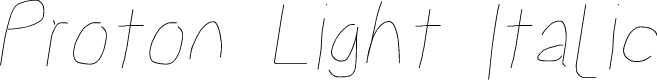 Proton Light Italic